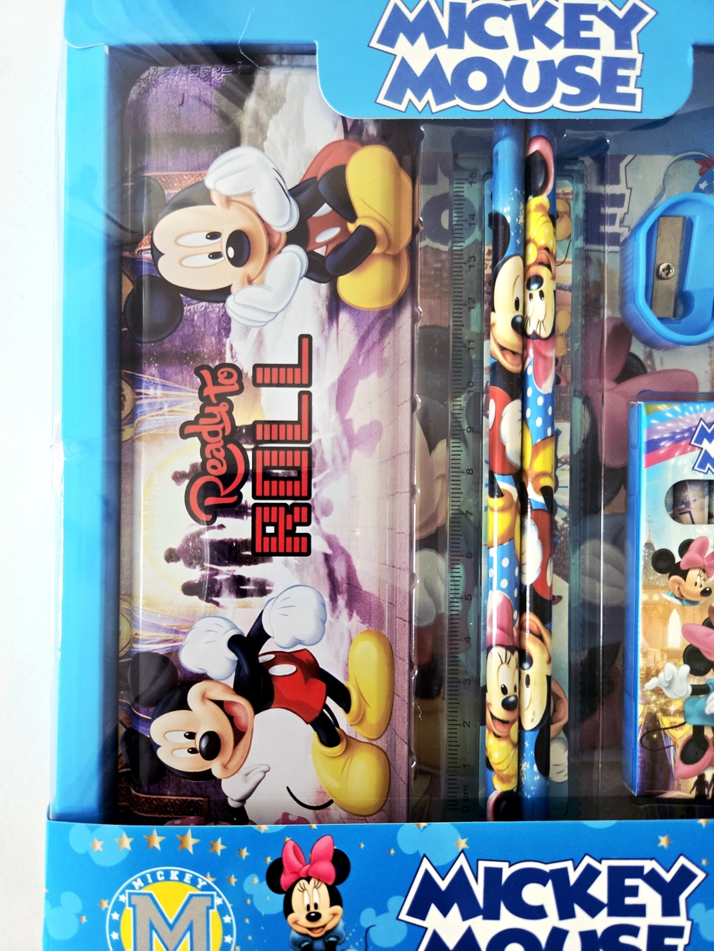 7PC. Disney Mickey Mouse Stationery Set Pencil Case & School Supplies Kit - Picture 3 of 5